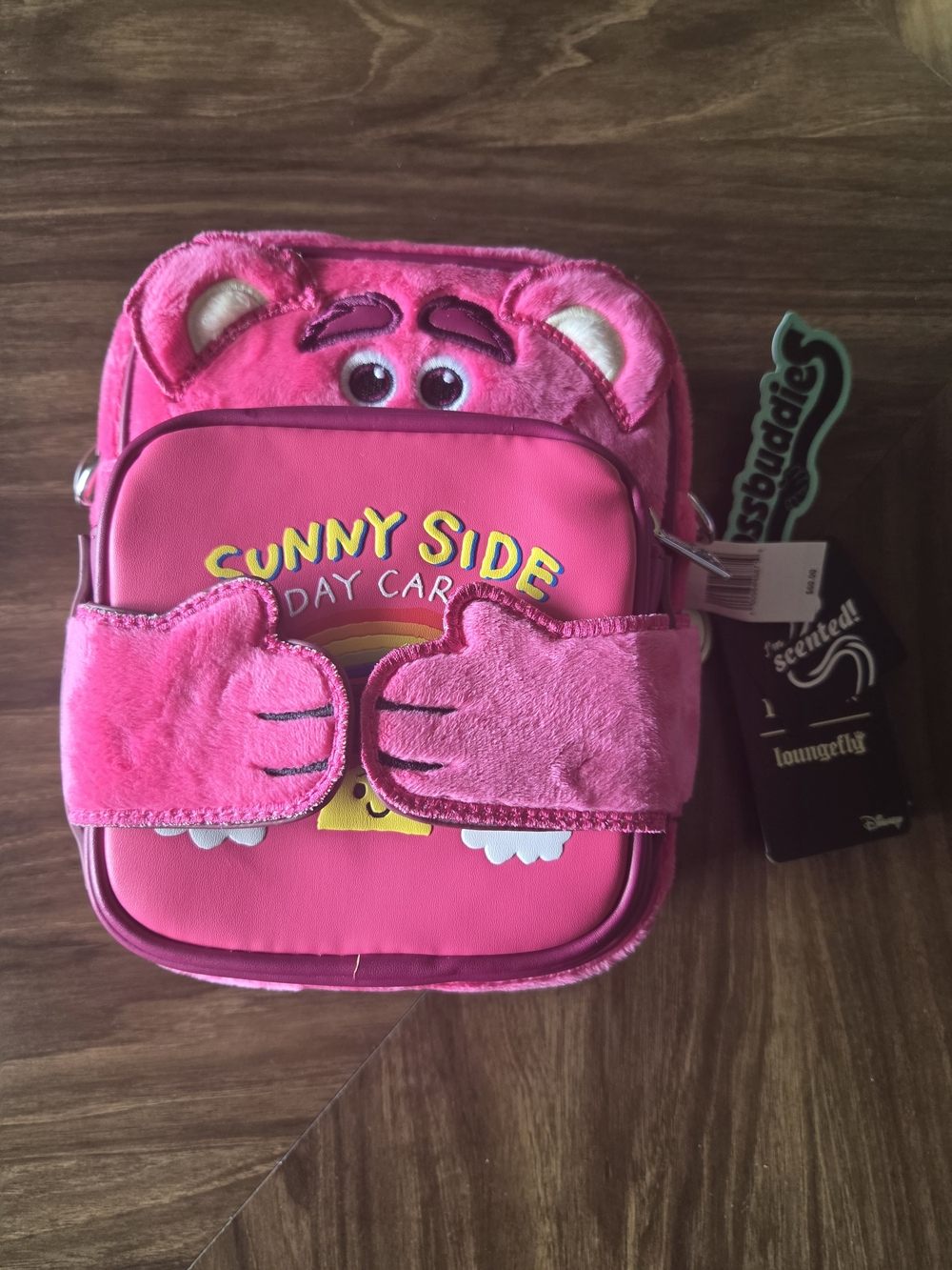 Disney Parks Loungefly Toy Story Lotso Plush Crossbuddies Crossbody Bag, New